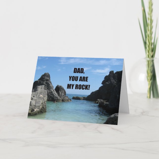 Pappa, du är min sten! kort (Framsida)
