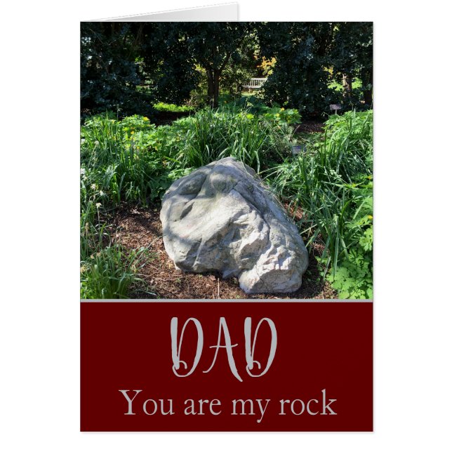 Pappa Du är min Sten och Hero Hälsningskort (Framsidan)