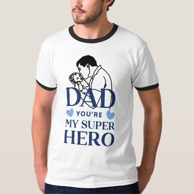 Pappa, du är min superhjälte T-shirt (Framsida)