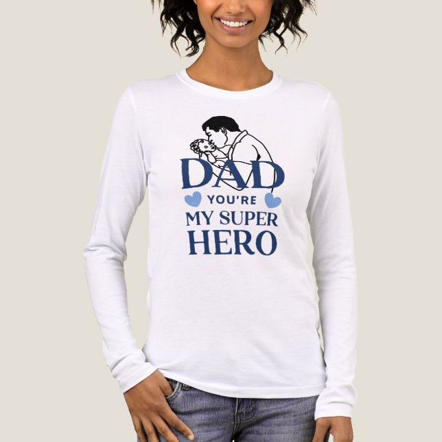Pappa, du är min superhjälte T-shirt (Framsida)