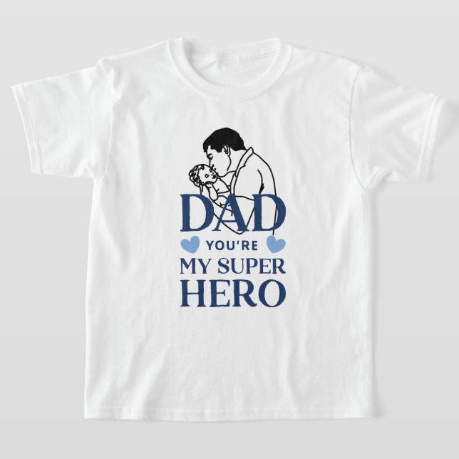 Pappa, du är min superhjälte T-shirt (Laydown)