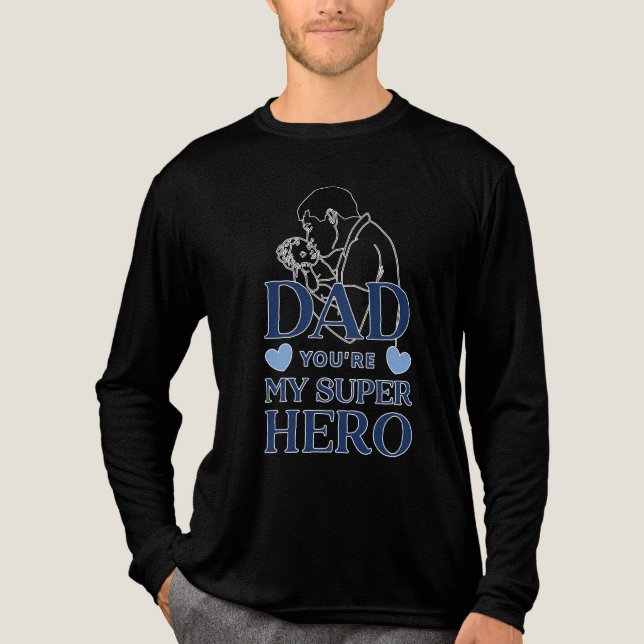 Pappa, du är min superhjälte t shirt (Framsida)