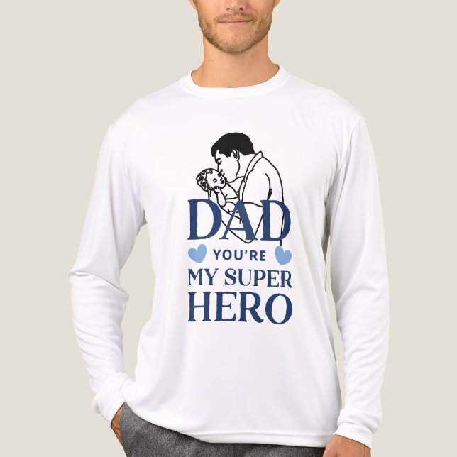 Pappa, du är min superhjälte T-shirt (Framsida)