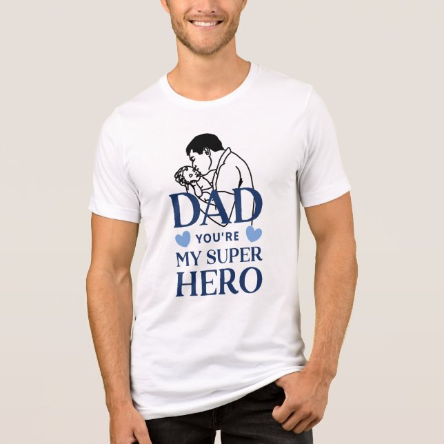 Pappa, du är min superhjälte T-shirt (Framsida)