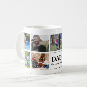 Pappa, du är min värld anpassad fotokollage kaffemugg