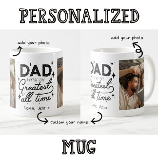 Pappa Du är Underbar hela Anpassningsbar två fotoå Kaffemugg