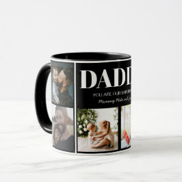 Pappa Du är vår superhjälte Photo Collage Anpassni Mugg