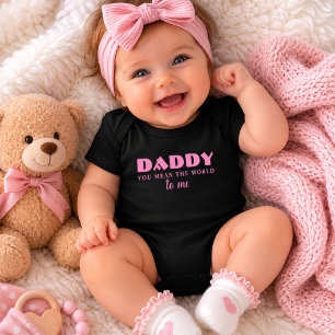 Pappa du betyder Allt för mig Citat Baby Flicka T Shirt