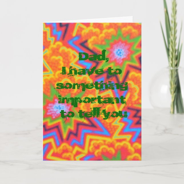 Pappa du fortfarande sten Pappor,, dag+kort Kort (Framsida)