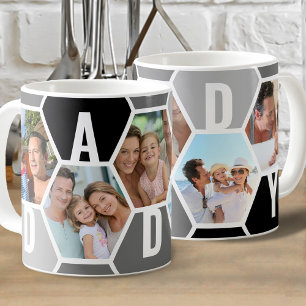 Pappa Editable 5 Photo 5 Brev Honeycomb Kaffemugg