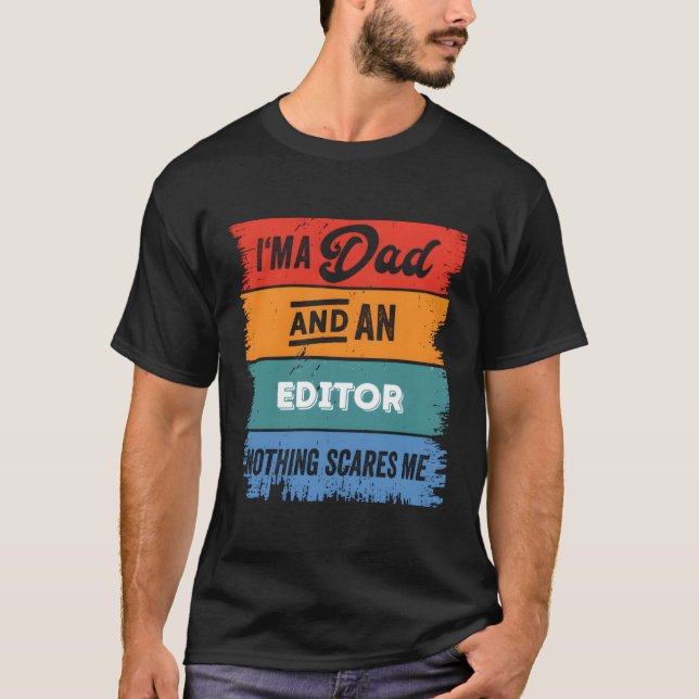 Pappa Editor Proud Pappa Legend T Shirt (Framsida)