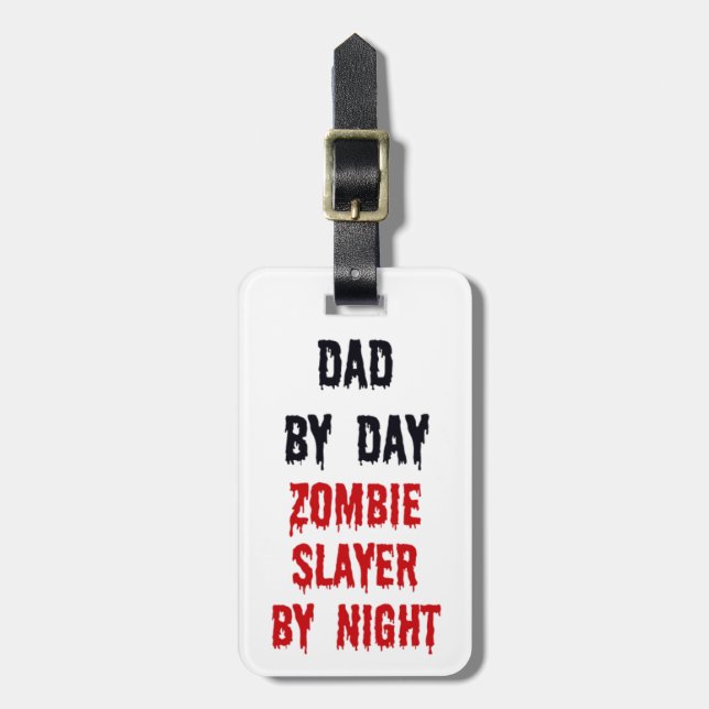 Pappa efter Dag Zombie Sayer efter natt Bagagebricka (Vertikal Framsida)