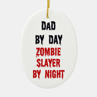 Pappa efter daglig Zombie-skikt efter natt Julgransprydnad Keramik