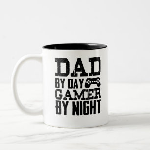 Pappa efter dagspelning per natt Två-Tonad mugg