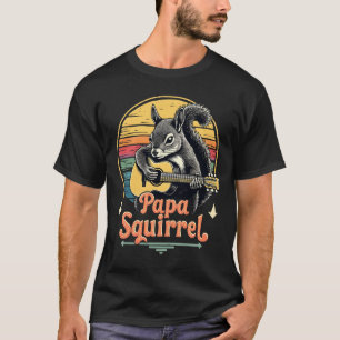 Pappa Ekorre som spelar gitarr - Retro musikdesign T Shirt