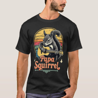 Pappa Ekorre som spelar gitarr - Retro musikdesign T Shirt