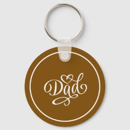 Pappa elegant scriptbokstäver, fars dag nyckelring