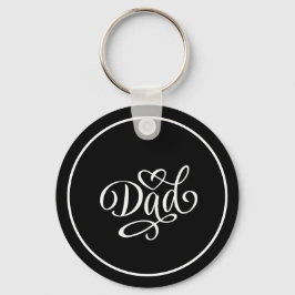 Pappa elegant scriptbokstäver, fars dag nyckelring