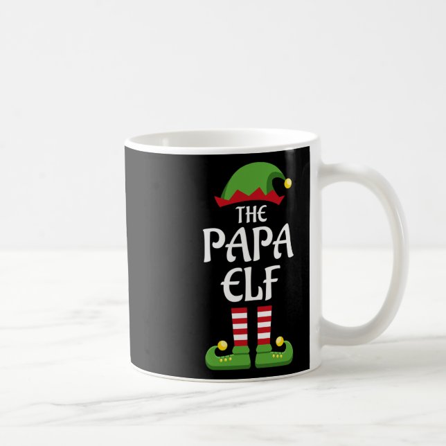 Pappa elf-familjens matchningsgrupp christmas papp kaffemugg (Höger)