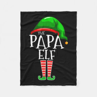 Pappa Elf-familjens matchningsgrupp Julgåva Gran Fleecefilt