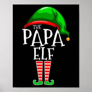 Pappa Elf-familjens matchningsgrupp Julgåva Gran Poster