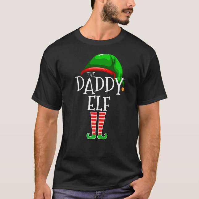 Pappa Elf Family Matching Group jul Pappa Me T Shirt (Framsida)