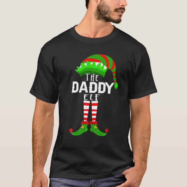 Pappa Elf-julfamiljen Pajama Julafton Kids Me T Shirt (Framsida)