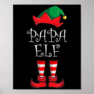Pappa Elf Matching Familjejul Party Pajama Pa Poster