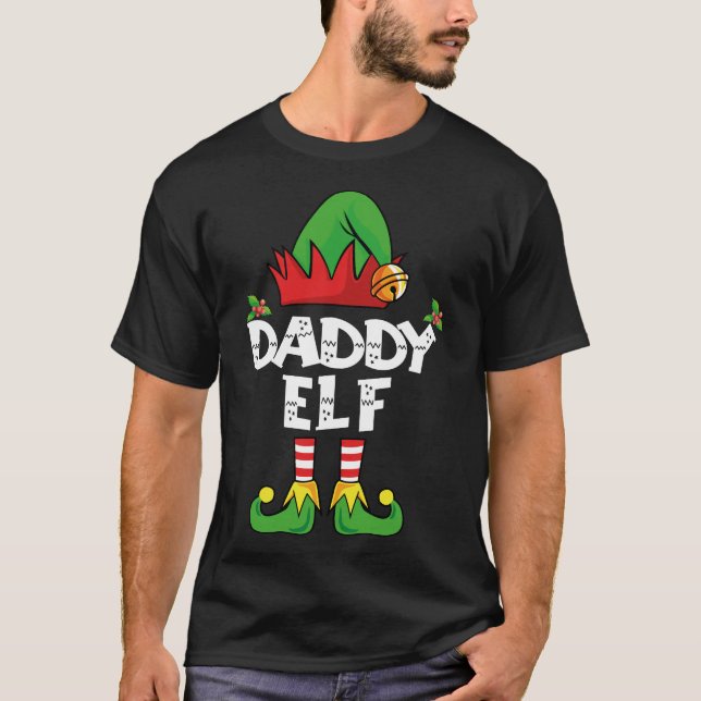 Pappa Elf Matching Family jul Party Pajama T Shirt (Framsida)