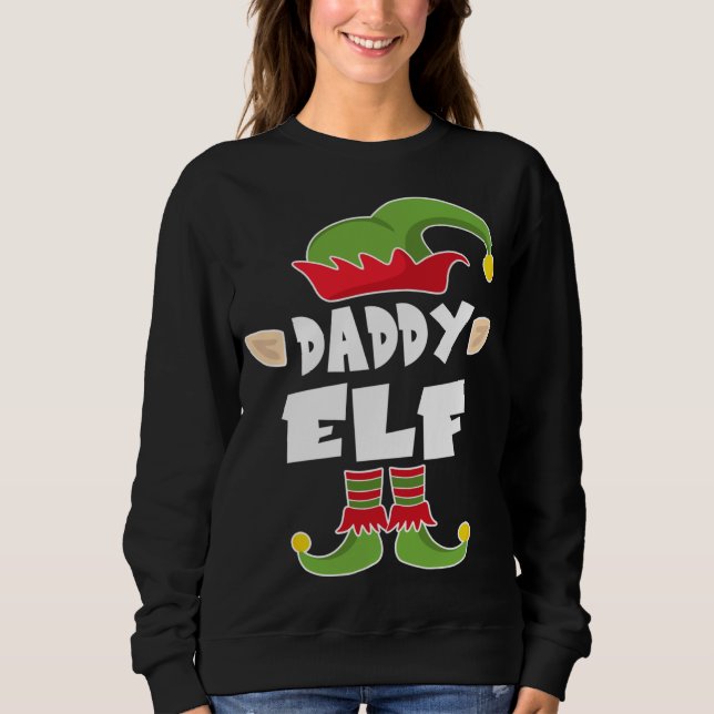 Pappa Elf Squad Pappa jul Elf Costume T Shirt (Framsida)