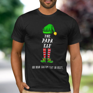 Pappa ELF T-Shirt, Julfamiljen Matchning T Shirt