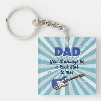 Pappa Elgitarr Rockstjärna Cool Blå