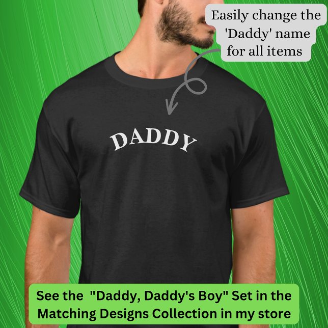 Pappa (eller någon annan namn rubrik) som matchar  t shirt (Skapare uppladdad)