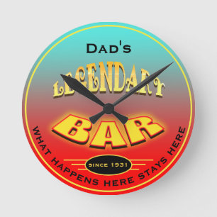 Pappa eller någon känd legendarisk pub - rund klocka