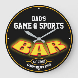 Pappa eller någon känd lek- & sportpubsvart - stor klocka