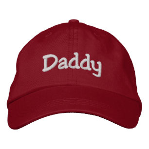 Pappa Embroired Baseball Hat Cap   Röd Broderad Keps