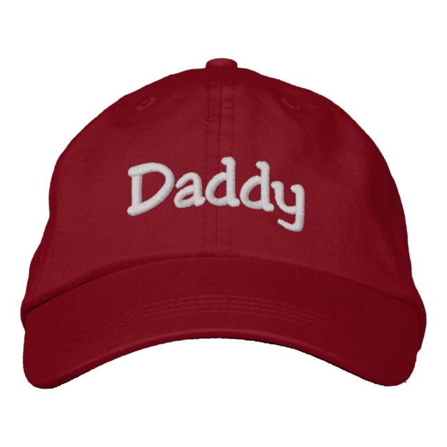Pappa Embroired Baseball Hat Cap | Röd Broderad Keps (Framsida)