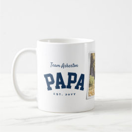 Pappa en bild sportig marinblå fars dag kaffemugg