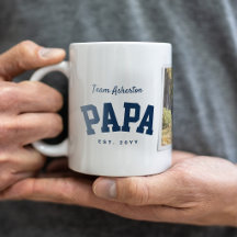 Pappa en bild sportig marinblå fars dag