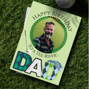 Pappa En foto Golf Födelsedags kort