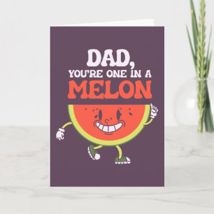 Pappa en i en melon Fars dag pappaskämt pun lyssna Kort