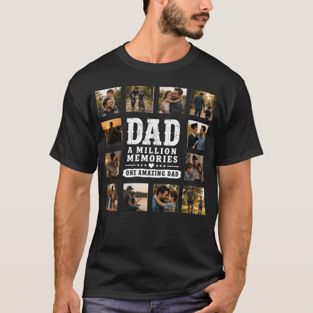 Pappa En Miljon Minnen En Fantastisk Pappa Tröja (Framsida)