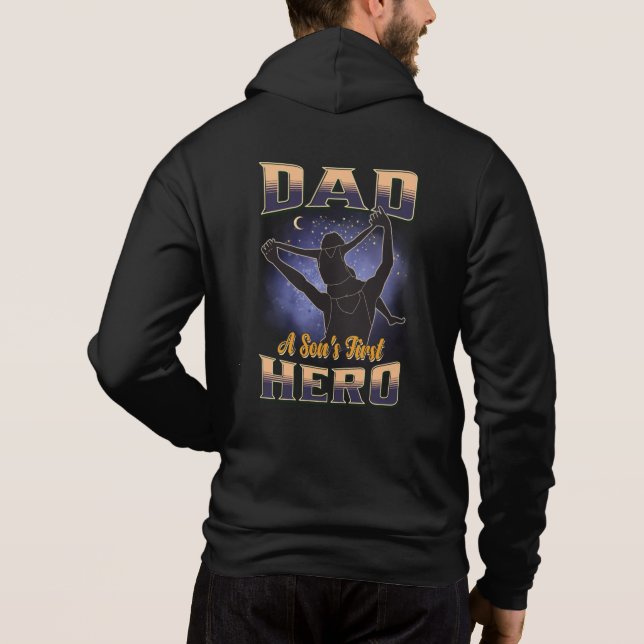Pappa en sons första hjälte t shirt (Baksida)