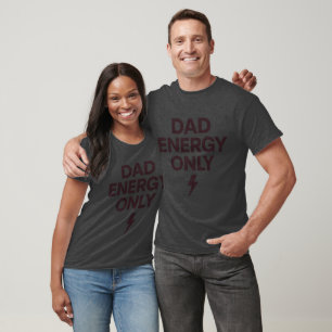 Pappa Energi Endast Minimalistisk Rolig Fader Tröj T Shirt