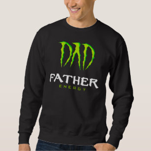 Pappa energimonster Lycklig Far i Far i Tshir Lång Ärmad Tröja