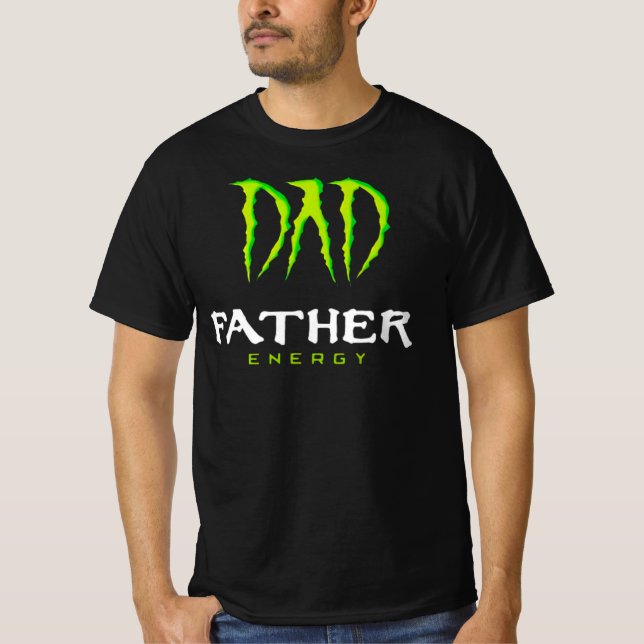 Pappa energimonster Lycklig Far i Far i Tshir T Shirt (Framsida)