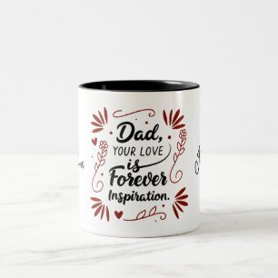 Pappa Er Kärlek är en överdrivet inspirerande cita Två-Tonad Mugg