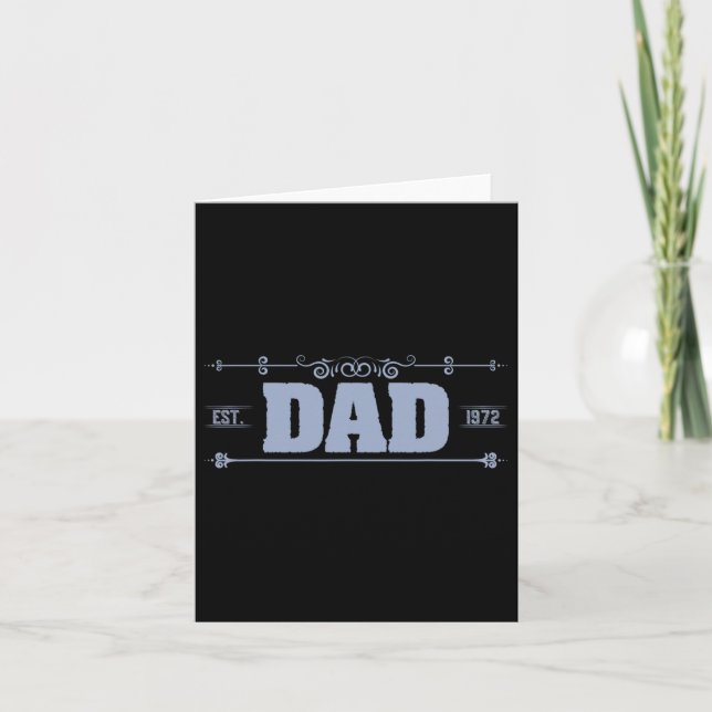 Pappa Est. 1972 Pappa Fars dag Kort (Framsida)