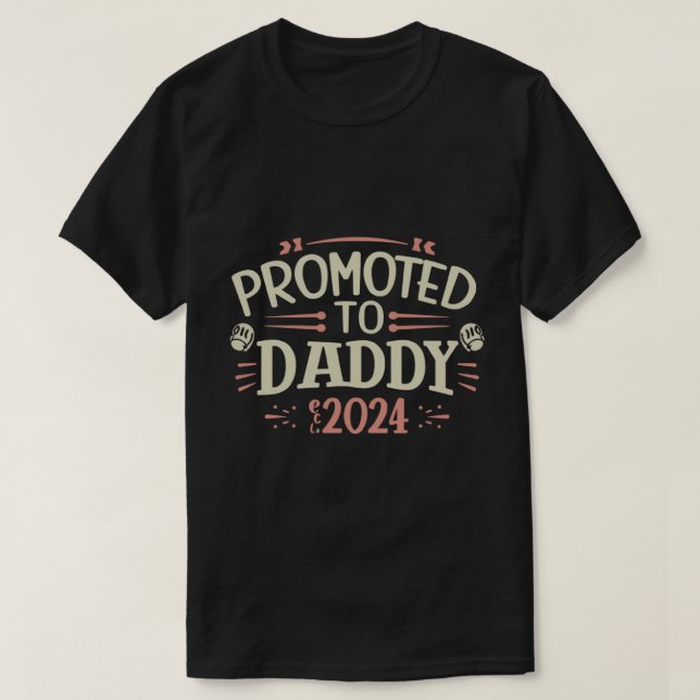 pappa est 2024, befordrad till pappa Est. 2024 T Shirt (Design framsida)