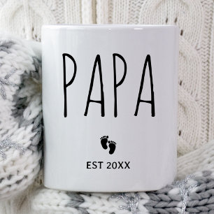 Pappa Est 2025 New Pappa Prospective Parent Gravid Kaffemugg